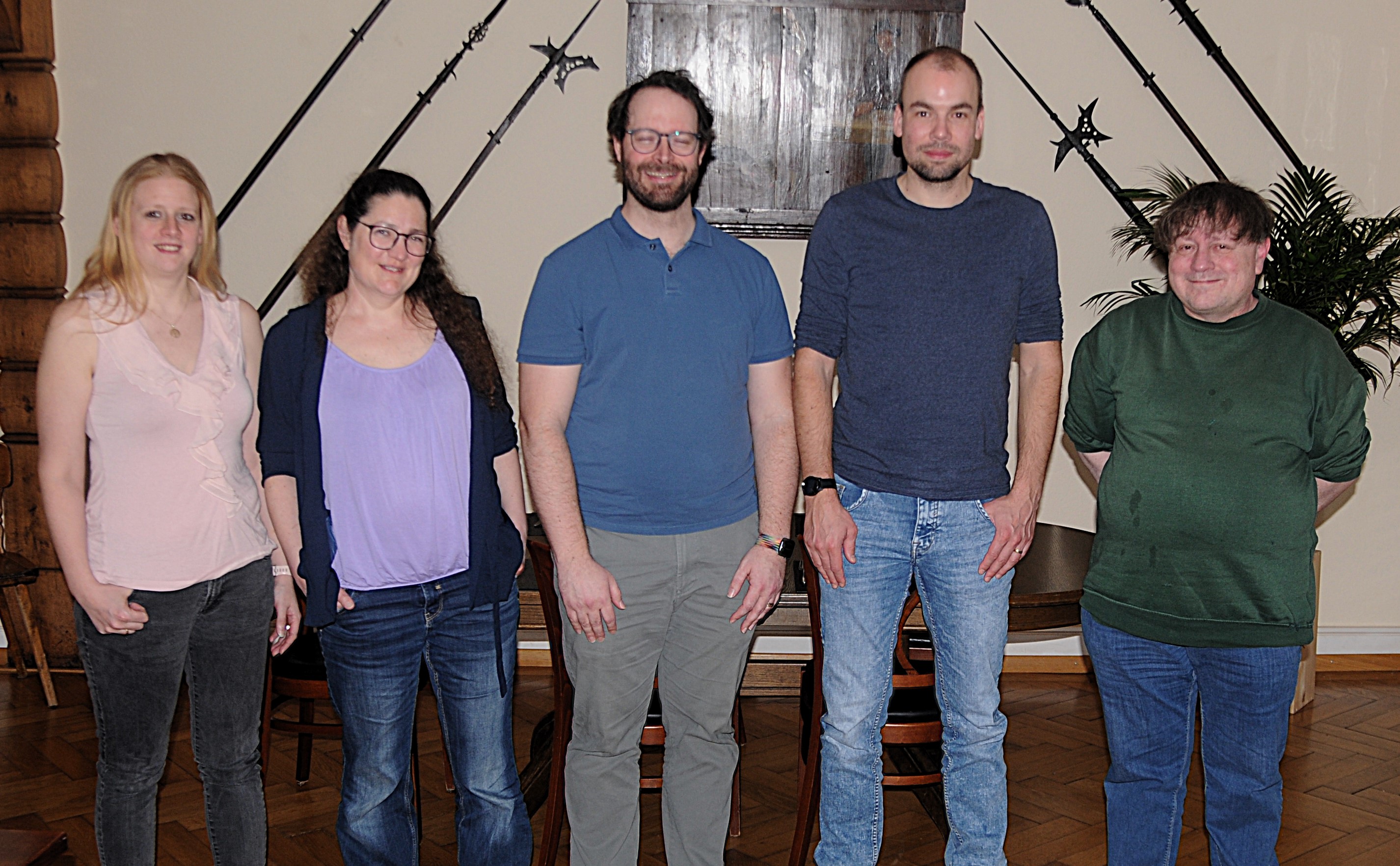 Der aktuelle Vorstand. Das Bild zeigt von links: Stefanie Grolimund, Rahel Kallweit, Christian Fravi, Matthias Wyss und Beat Wyttenbach. Es fehlen: Flavio Marraffino und Stefan Wyss.